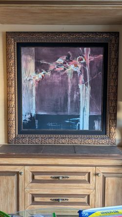 Framed print on canvas