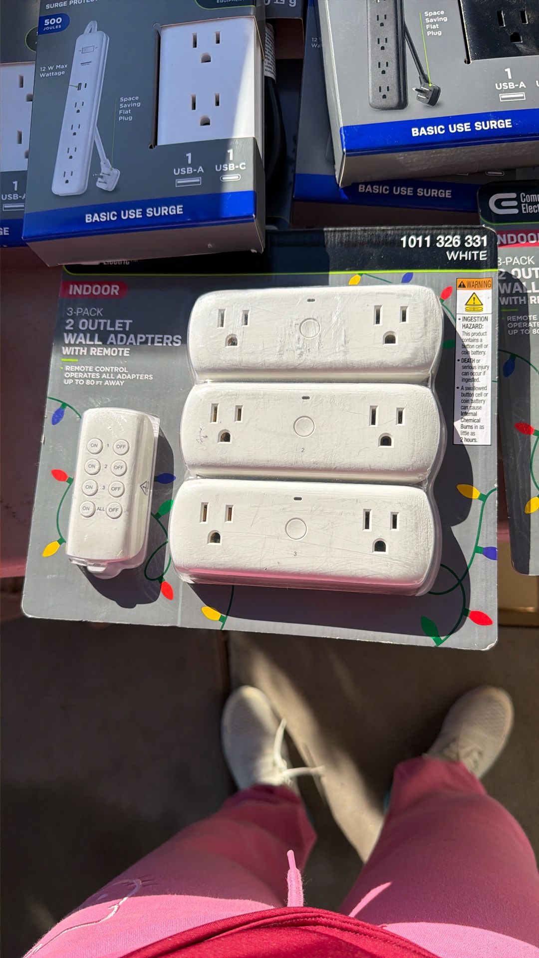 New Indoor 3pack Wall Adapter With Remote 