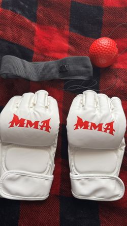MMA Gloves + Reflex Ball Trainer- BRAND NEW 30$