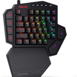 K585 DITI One-Handed RGB Mechanical Gaming Keyboard, 42 Keys Type-C Professional Gaming Keypad w/Upgraded Hot-Swappable Socket, 7 Onboard Macro Keys &