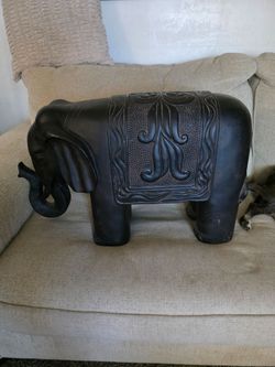 Wooden Elephant Decor