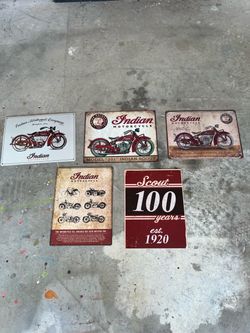 Indian motorcycle tin signs
