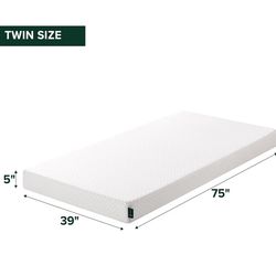 twin 5inch memory foam mattress