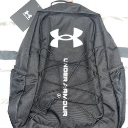 UA Hustle Sport Backpack - Black/Black/Silver (One Size)