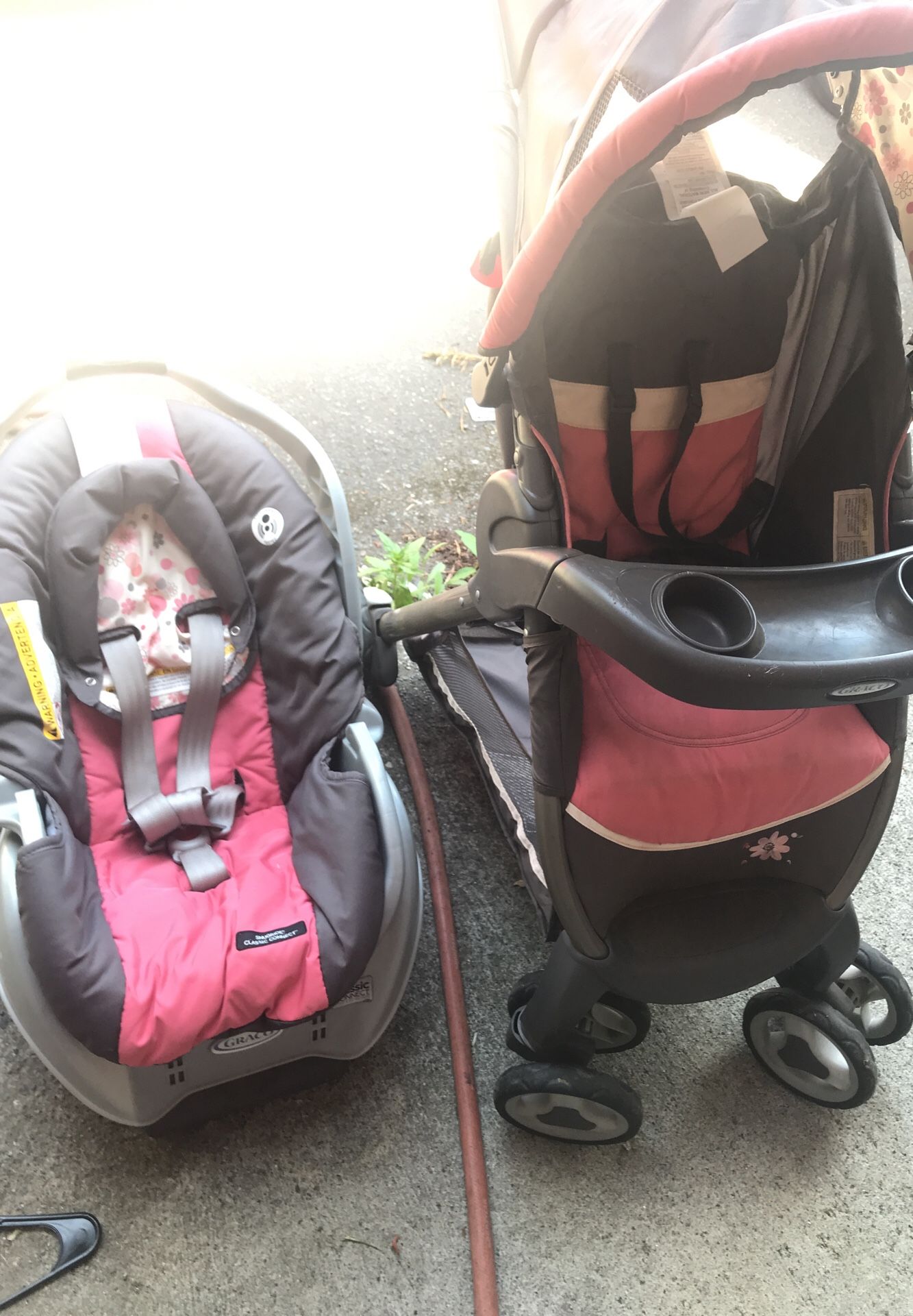 Stroller and car set