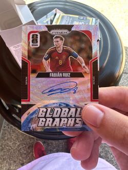 2026 Panini Prizm World Cup Fabian Ruiz Spain Global Graphs Auto #GG-11 WC CHAMP