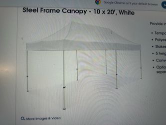 Instant canopy 10x20