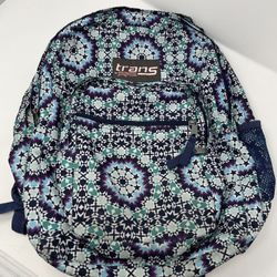 Trans By Jansport Supermax Navy Moonshine Moroccan Backpack School Travel
