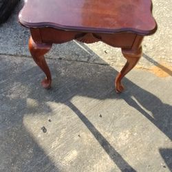 French Provincial Wood End Table 