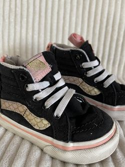 Black Vans With Mermaid Detail Size 4