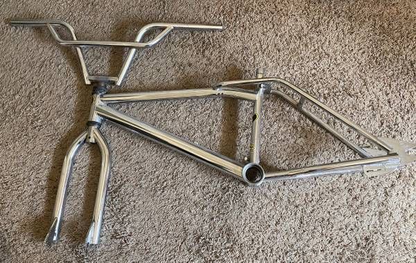 Vintage Midschool 1994 Dyno Slammer bmx frame fork Pretzel Handlebars