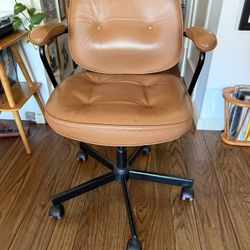 Brown Leather Desk Chair