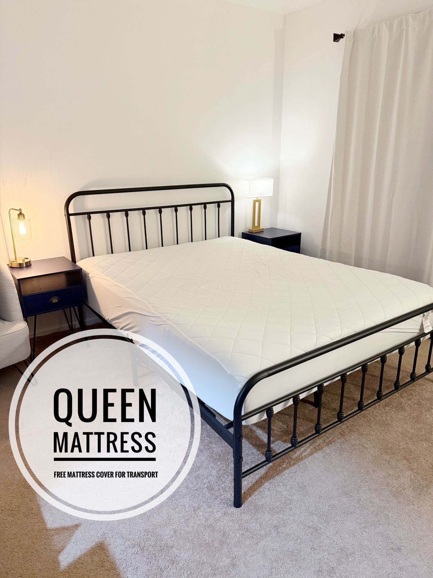Queen Mattress, Free Bed Frame, Read description!!