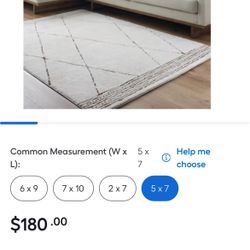Surya 5 x 7 Rug - Brown and White