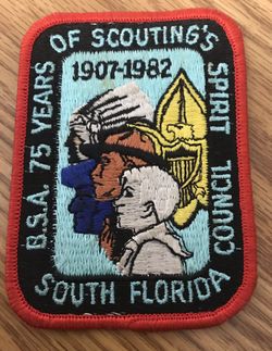Boy Scouts Of America ~ South Florida 75 years of Scouting’s Spirit  Patch (2 Of 2)