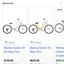 Townie Sea Foam Blue Cruiser Bike With Gears