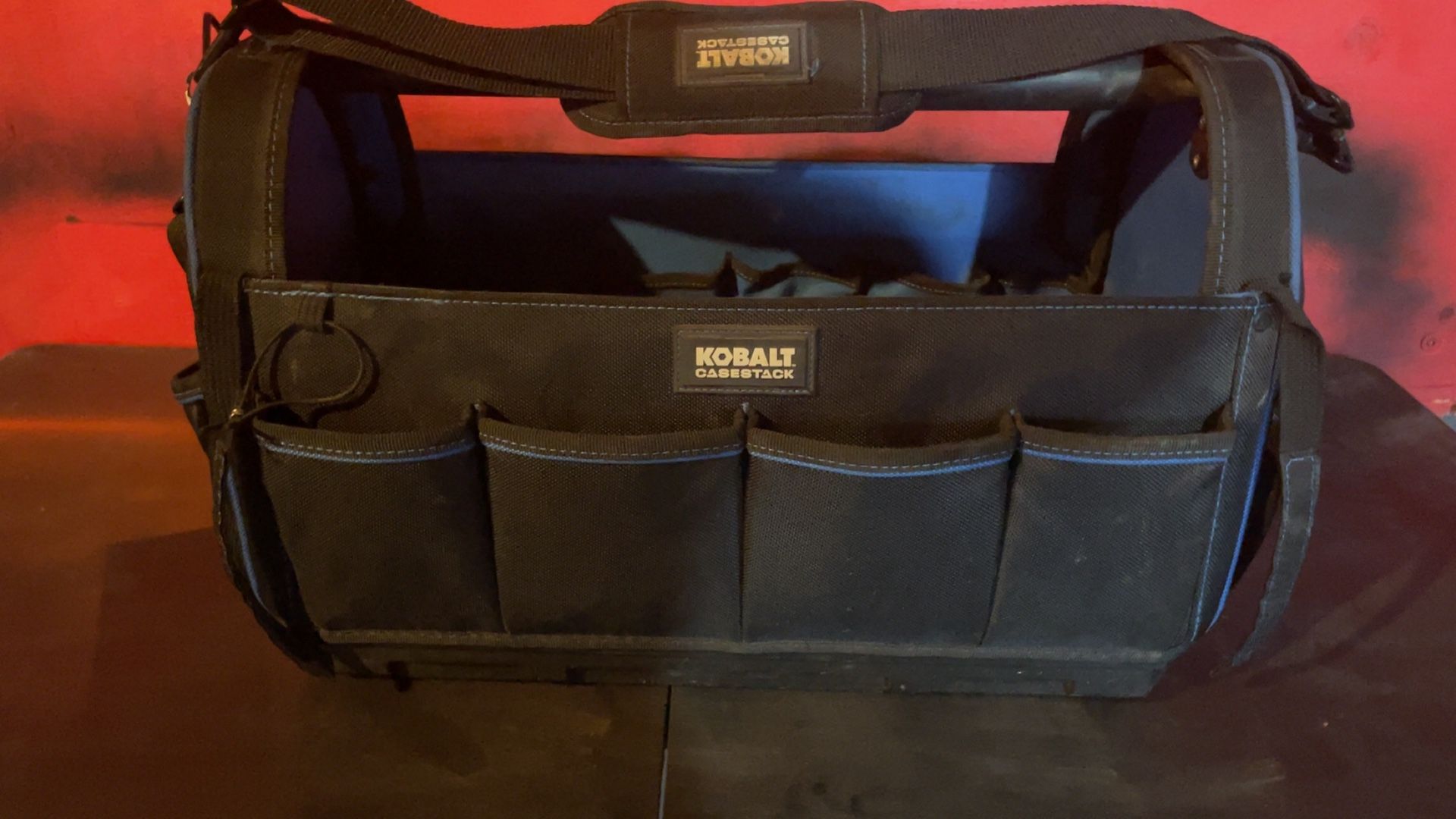 Kobalt CASESTACK Blue Polyester 20-in Tool Tote