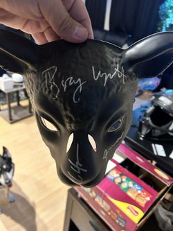 WWE Wyatt Family Black Sheep Mask Signed 