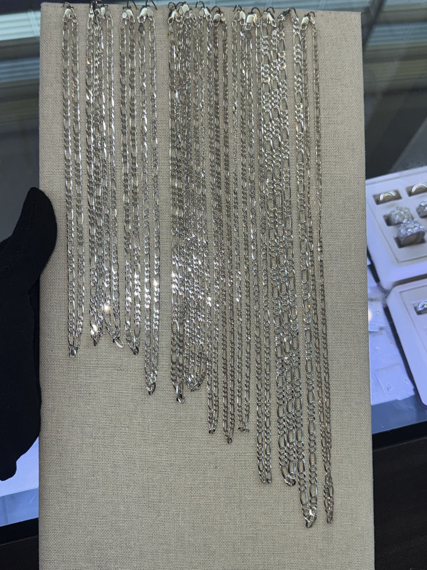 925 Sterling Silver Figaro Chains