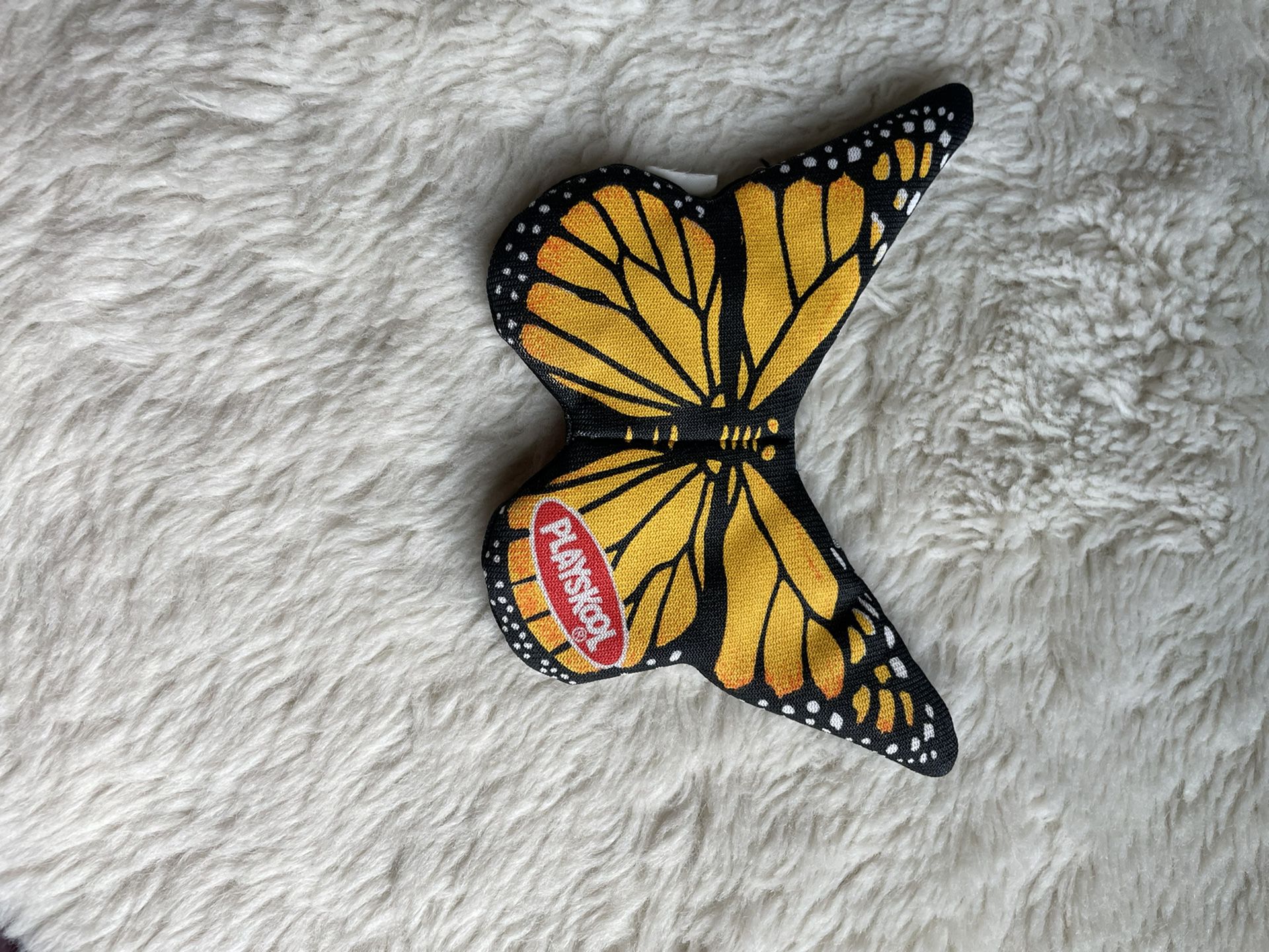 Playskool Vintage Monarch Butterfly Finger Puppet Orange Black Insect Play