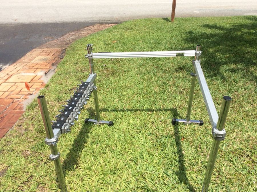 Pearl icon 3-sided drum rack w 10 pc-50 rack clamps ....$300.00. Steal. ...........Clamps $25. Each. Rack $379 on eBay. Get everything for$300.00