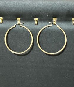 Argollas medianas oro 14 kt  real