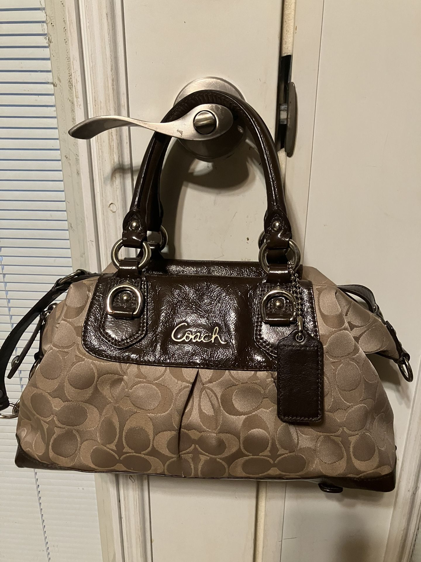 Coach Ashley Signature Satin Satchel Bag F15443 for Sale in San