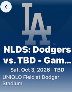 NLDS Dodgers Game Ticket – Oct 3, 2026