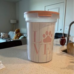Dog Food Bin Pink 