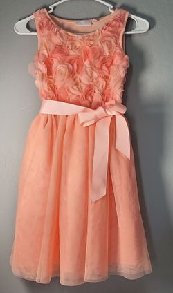 The Children's Place
Girls 3D Flower Knit To Woven Dress-Peach Sachet
