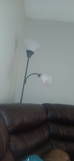 Black Floor Lamp with Reading Light
