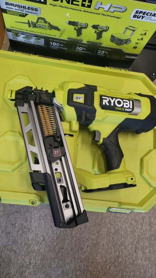 RYOBI
ONE+ HP 18V Brushless Cordless AirStrike 21° Framing Nailer (Tool Only)