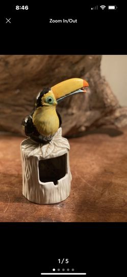 Vintage Smoking Toucan Ceramic Ashtray Quon-Quon ceramics Japan