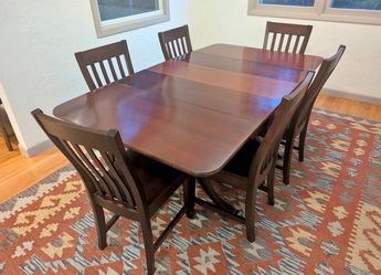 Solid wood dining table