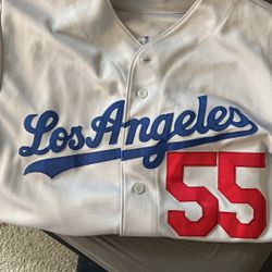 Los Angeles Dodgers Grey Jersey Size L