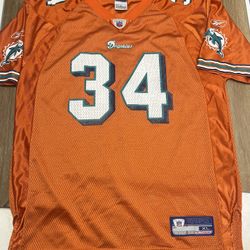 Vintage Miami Dolphins Ricky Williams Orange NFL Football Jersey youth XL