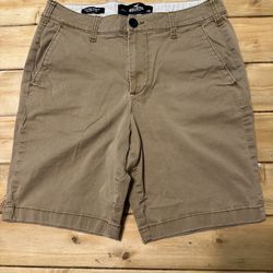 * Men’s Tan Flat Front Short 9 Hollister California Cargo Shorts Size 30 