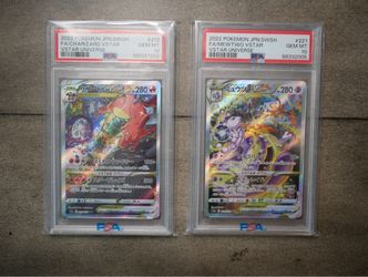Charizard V Mewtwo JP PSA 10 Slabs