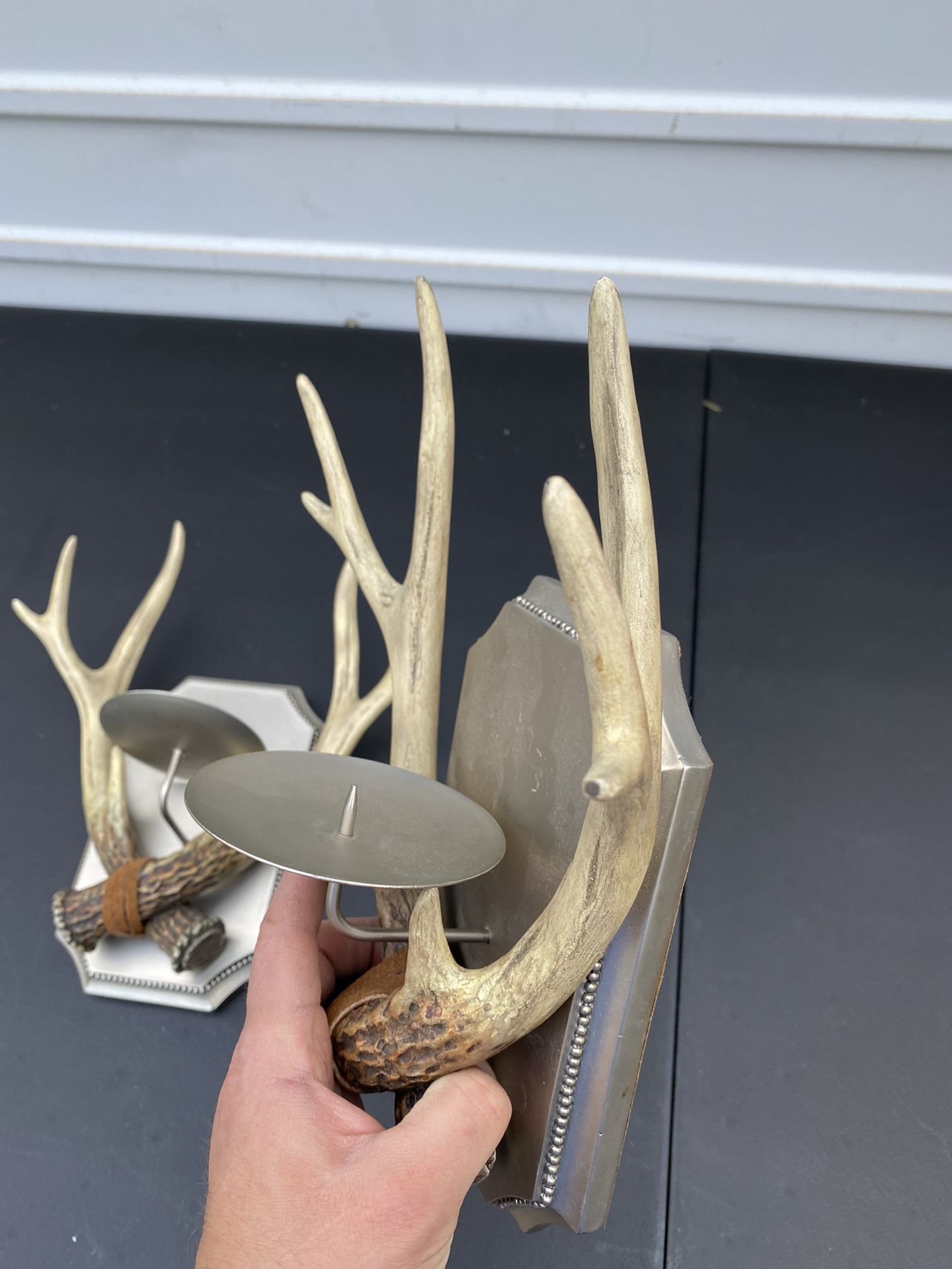 Antler candle sconces (pair - NEW)