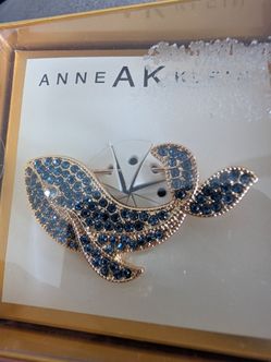 New Anne Klein  whale Brooch