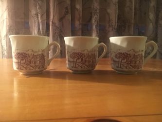 3 Vintage coffee cups