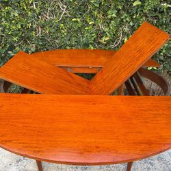 1950's Mid Century Modern Oval African Teak Dining Table