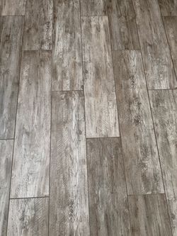 Wood-Look Porcelain Floor Tile Gray