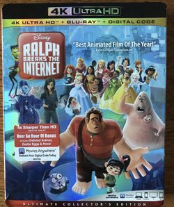 4k Ralph breaks the internet 4k, Disney marvel Harry Potter the Star Wars movies Bluray and dvd collectibles