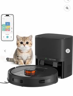New PRETTYCARE Robot Vacuum and Mop with Auto-Empty Base