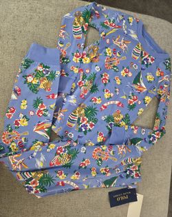 Polo Ralph Lauren Hawaiian Bear Pajamas Kids Size 7