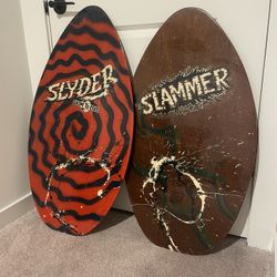 Vintage Slyder & Slammer Skimboards – 37” & 35” Set