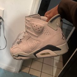 Air Jordan Nike Gray Sued 6s Size 9.5
