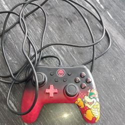 Nintendo Switch Pro Controller Red and Black Exclusive Bowser Design