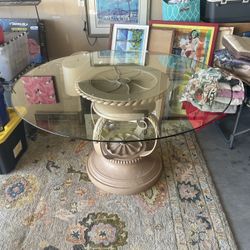 Glass Top Dining Table 